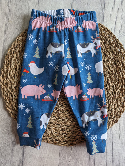 Leggings 6-12months Xmas Farm Ready to Post