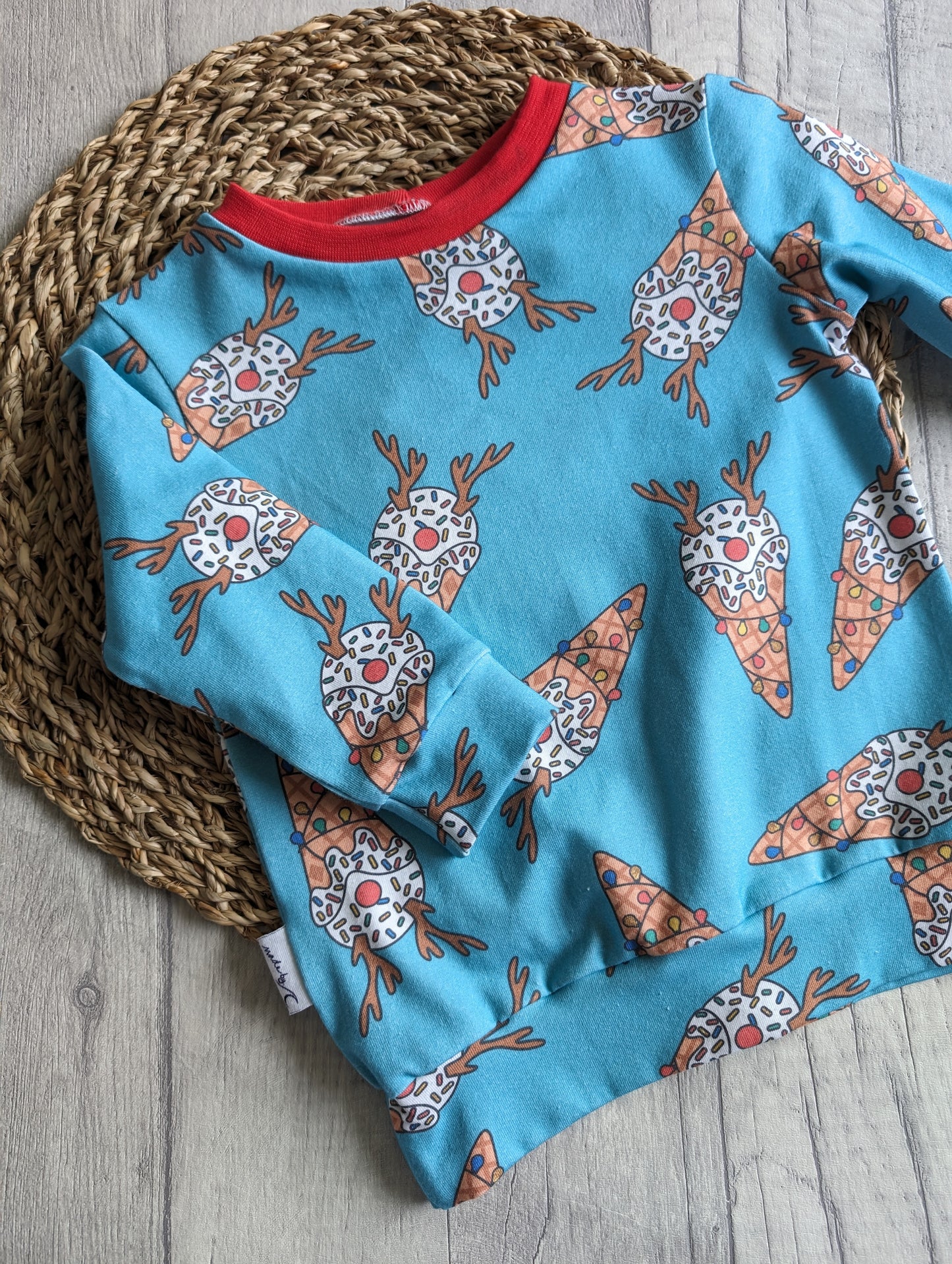 Jumper Style Top 6-12months Ice-Cream Deer Ready to Post
